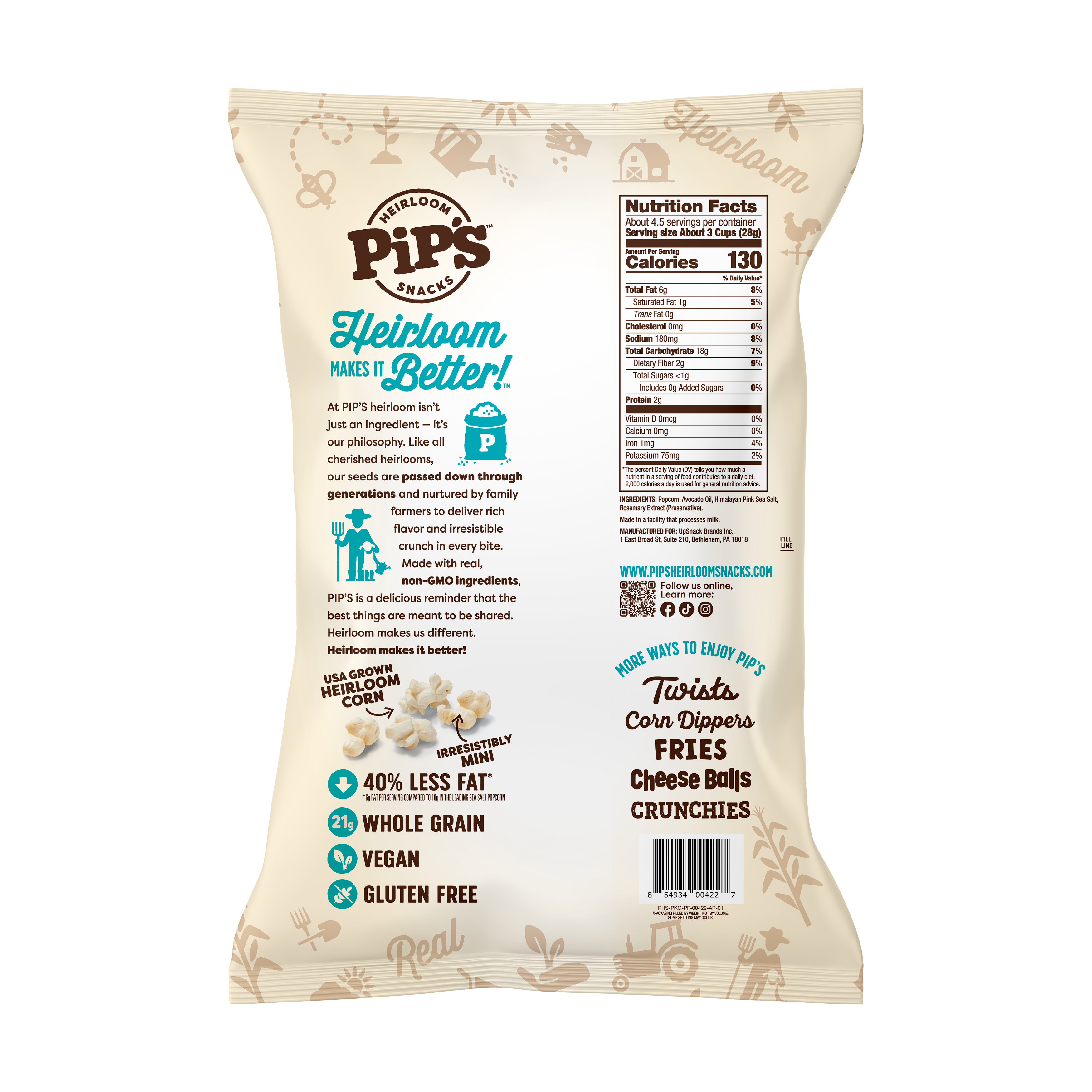 PIPS45C12 -- Sea Salt Mini Popcorn